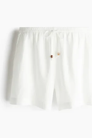 H&M Linen-blend drawstring shorts