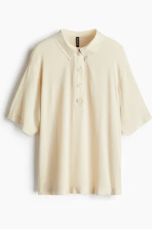 H&M Sheer crêpe polo shirt