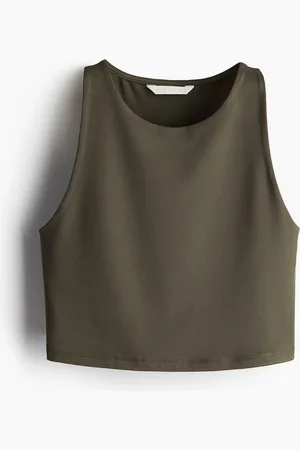 H&M Cropped microfibre vest top