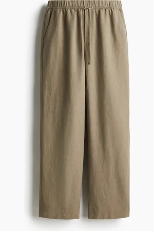 H&M Linen-blend drawstring trousers