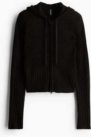 H&M Rib-knit zip-through hoodie