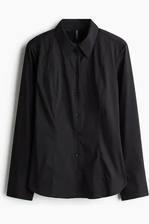 H&M Shoulder-pad tapered-waist shirt