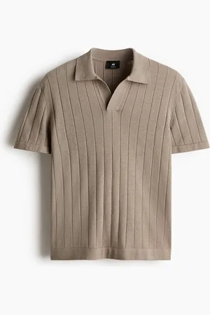 H&M Regular Fit Linen-blend polo shirt