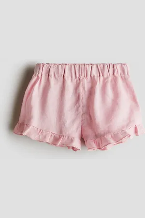 H&M Frilled linen shorts