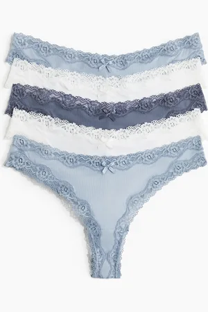 H&M 5-pack microfibre and lace Brazilian briefs
