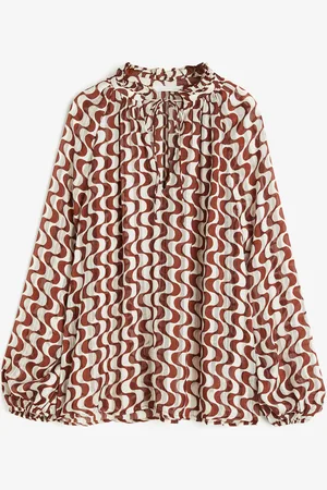 H&M Frill-trimmed crêpe blouse