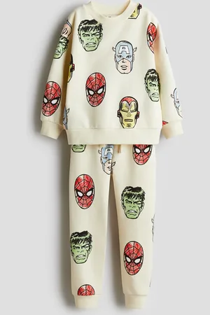 H&M 2-piece printed sweatshirt set