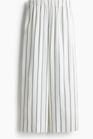 H&M Wide linen-blend trousers