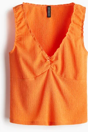 H&M Crinkled jersey vest top
