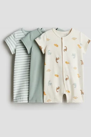 H&M 3-pack cotton sleepsuits