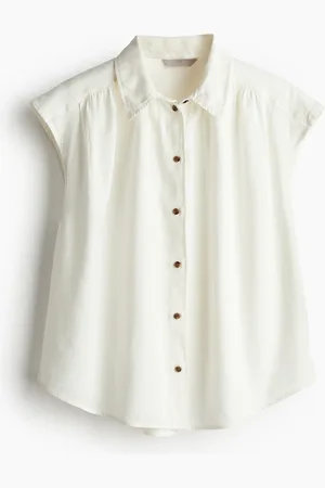 H&M Linen-blend sleeveless shirt