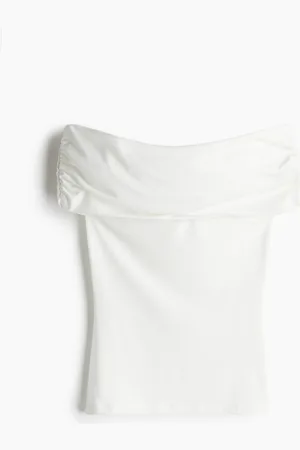 H&M Gathered off-the-shoulder top
