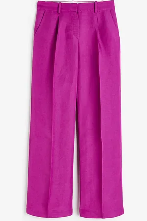 H&M Wide linen-blend trousers
