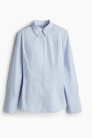 H&M Shoulder-pad tapered-waist shirt