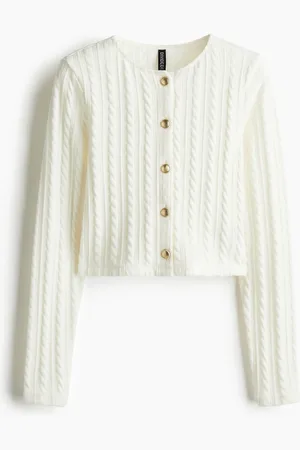 H&M Cable-knit-look cardigan