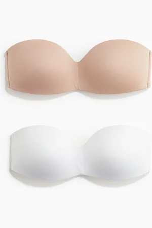 H&M 2-pack padded microfibre bandeau bras