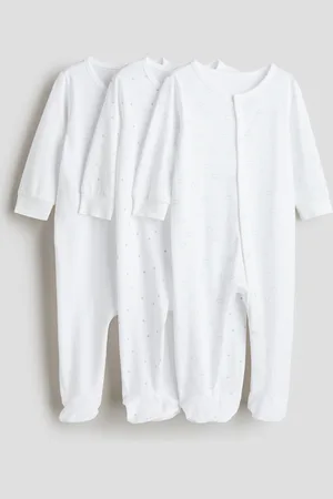 H&M 3-pack cotton sleepsuits