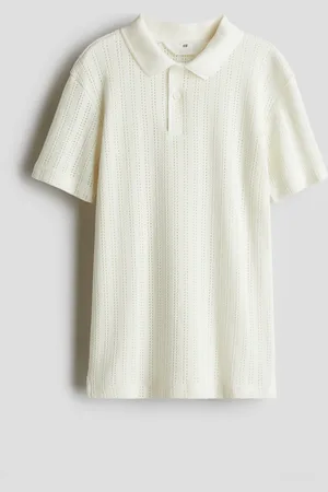 H&M Pointelle-knit polo shirt