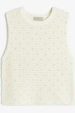 H&M Bead-decorated sweater vest
