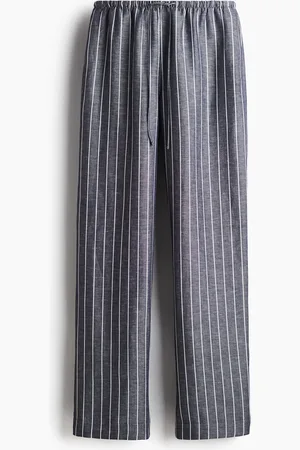 H&M Straight linen-blend trousers