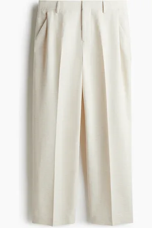 H&M Loose Fit Linen-blend suit trousers