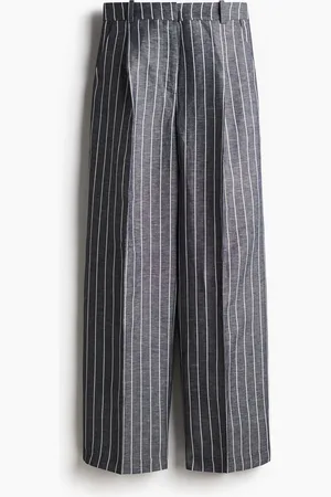 H&M Wide linen-blend trousers