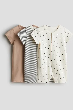 H&M 3-pack cotton sleepsuits
