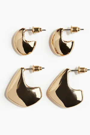 H&M 2 pairs dome earrings