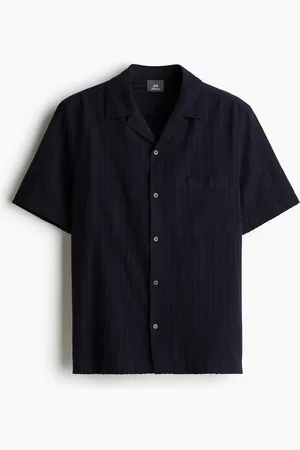 H&M Regular Fit Textured-weave resort shirt