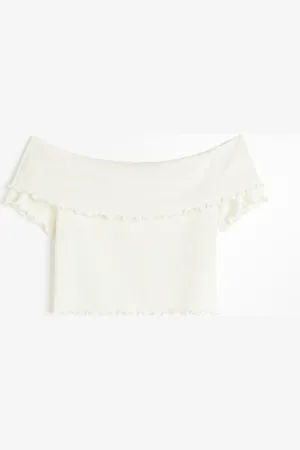 H&M Ribbed off-the-shoulder top