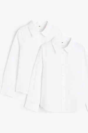 H&M 2-pack poplin school shirts
