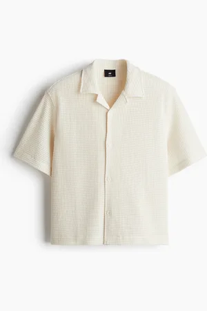 H&M Loose Fit Waffled resort shirt