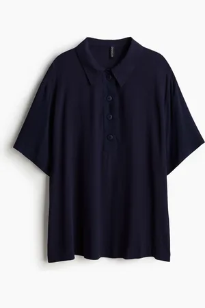 H&M Sheer crêpe polo shirt