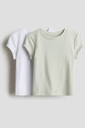 H&M 2-pack cotton jersey tops