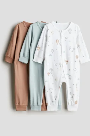 H&M 3-pack cotton sleepsuits