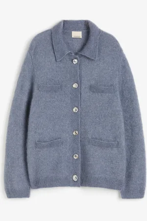 H&M Mohair-blend collared cardigan