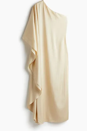 H&M One-shoulder cape-sleeve dress