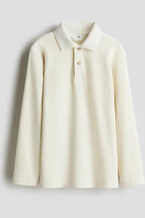 H&M Waffled jersey polo shirt