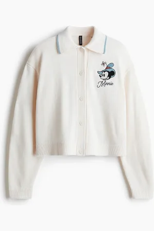H&M Motif-detail collared cardigan