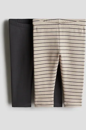 H&M 2-pack cotton leggings with brushed inside