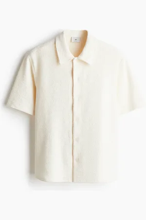 H&M Regular Fit Textured short-sleeved shirt