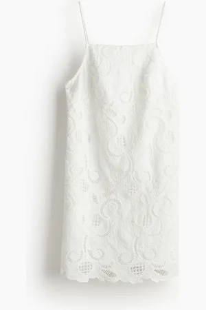 H&M Embroidered slip dress