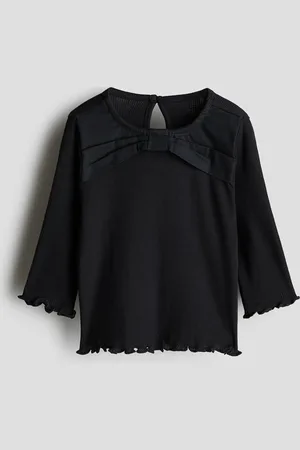 H&M Bow-detail jersey top