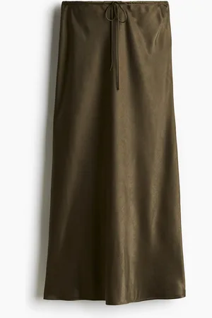 H&M Satin drawstring skirt