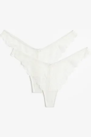 H&M 2-pack lace thong briefs