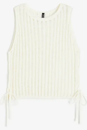 H&M Ladder-stitch-look knitted vest top