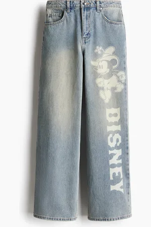 H&M Motif-detail twill trousers