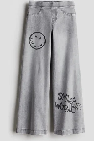 H&M Wide denim-look trousers