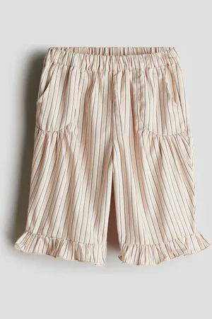 H&M Frilled cotton poplin trousers