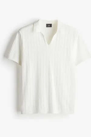 H&M Regular Fit Ribbed polo shirt